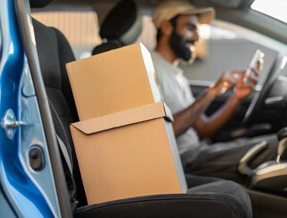 parcels in car